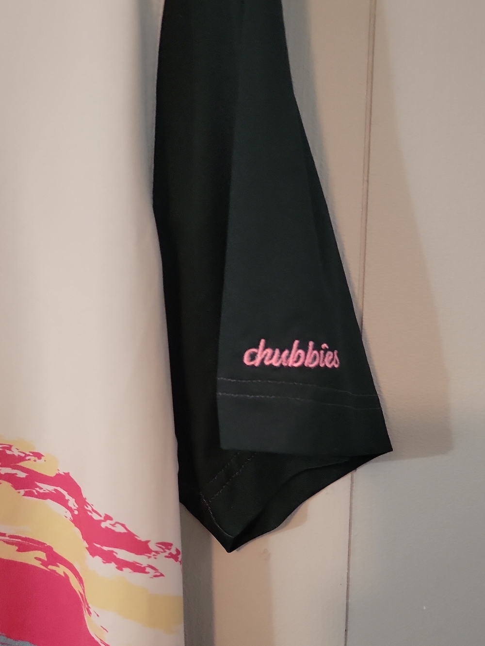 Chubbies The Tennis Champ Performance Polo Shirt Mens Small White Multi Color - Picture 3 of 4